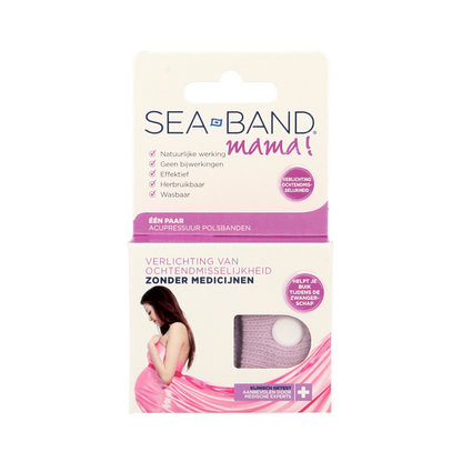 Sea Band Polsband zwangerschap roze 1 Paar