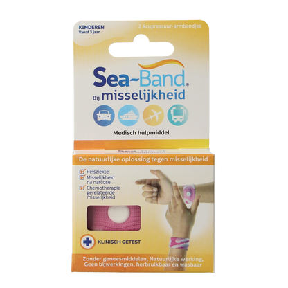 Sea Band Polsband kinderen roze 1.00 Paar
