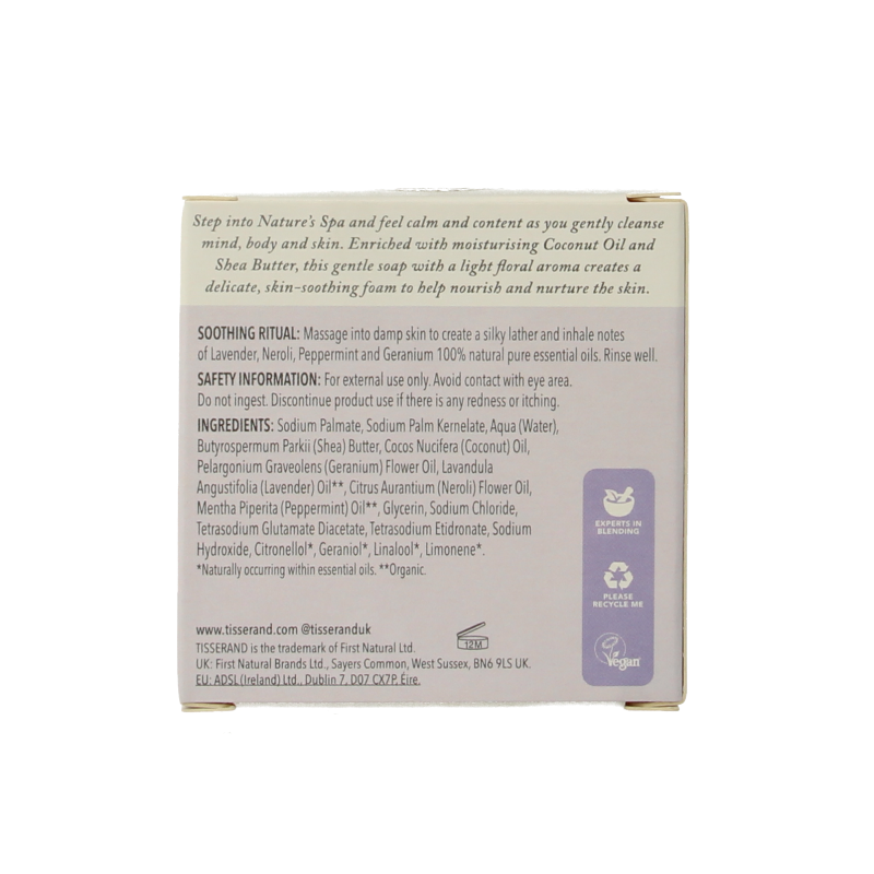Tisserand Zeep lavendel & neroli 100 Gram