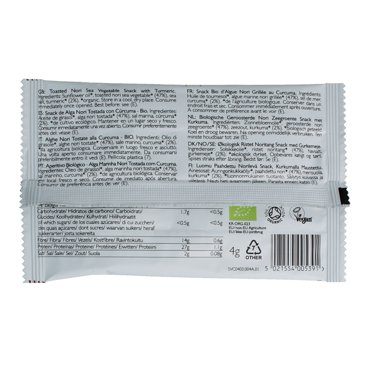 Clearspring Seaveg - Crispies turmeric bio 4.00 Gram