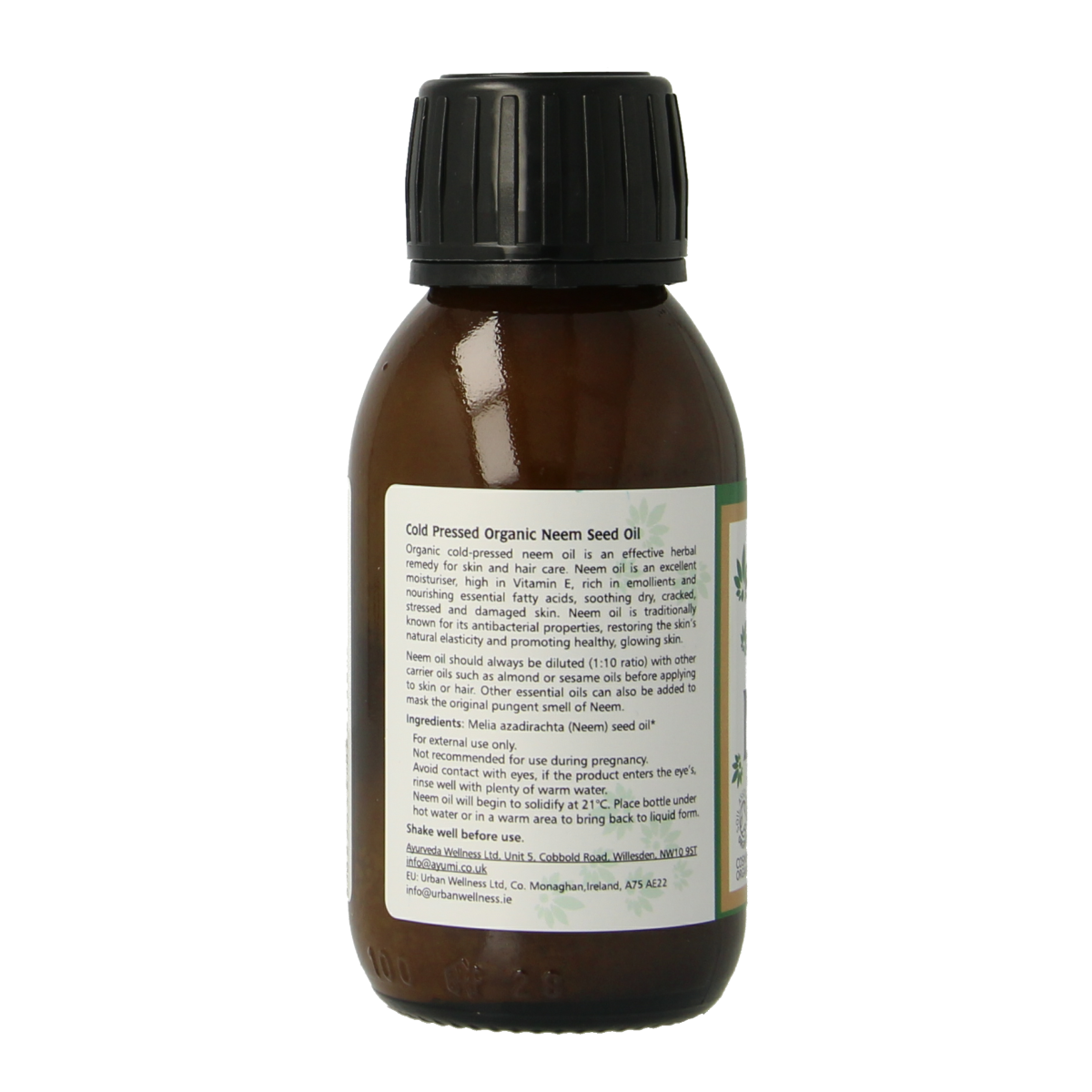 Ayumi Neem oil cold organic cold pressed 100.00 Milliliter