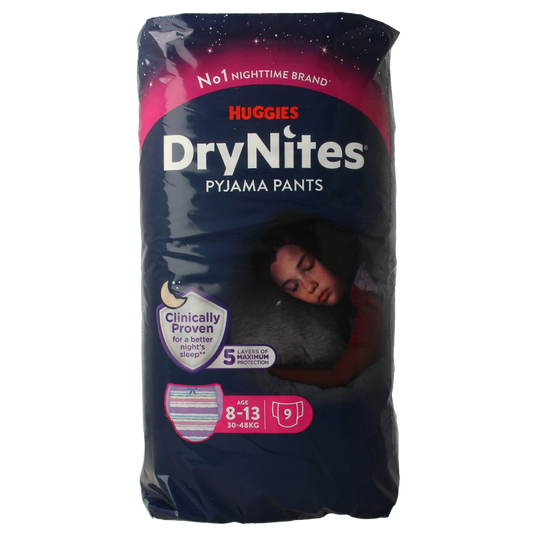 Huggies Drynites girl 8-13 jaar 9.00 Stuks