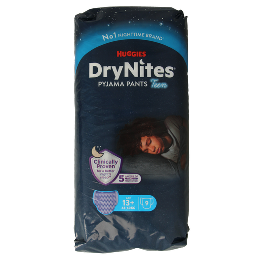 Huggies Drynites teen 13+kg boy 9.00 Stuks