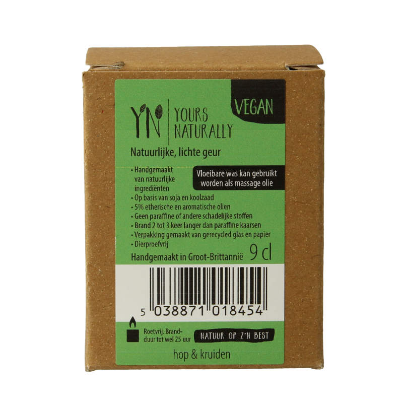 Yours Naturally Votive geurkaars hop & kruiden 9cl 1 Stuks