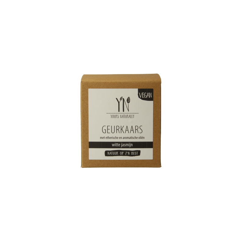 Yours Naturally Geurkaars in glas witte jasmijn 20cl 1 Stuks