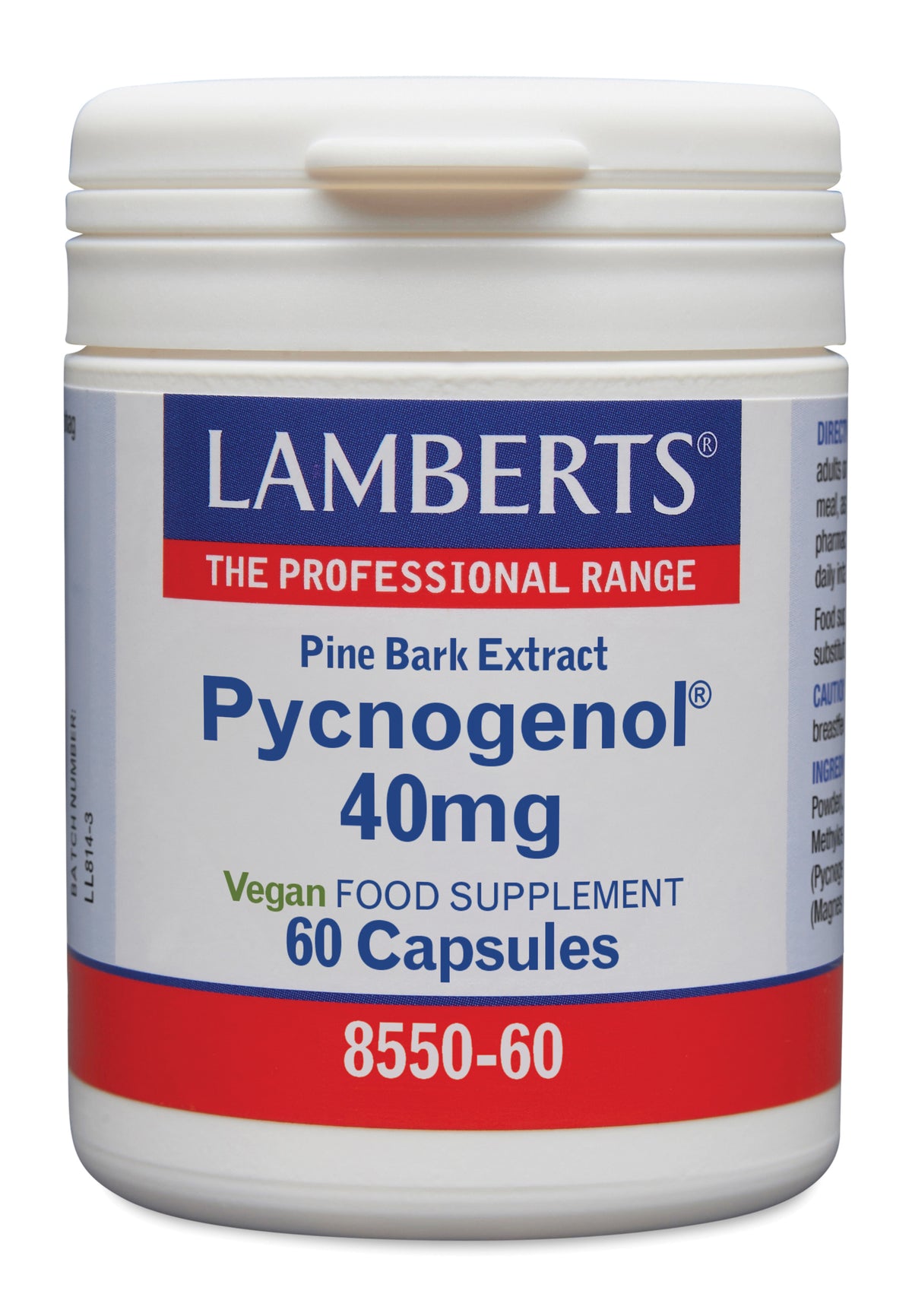 Lamberts Pijnboombast extract (Pycnogenol 40mg) 60 Vegetarische capsules