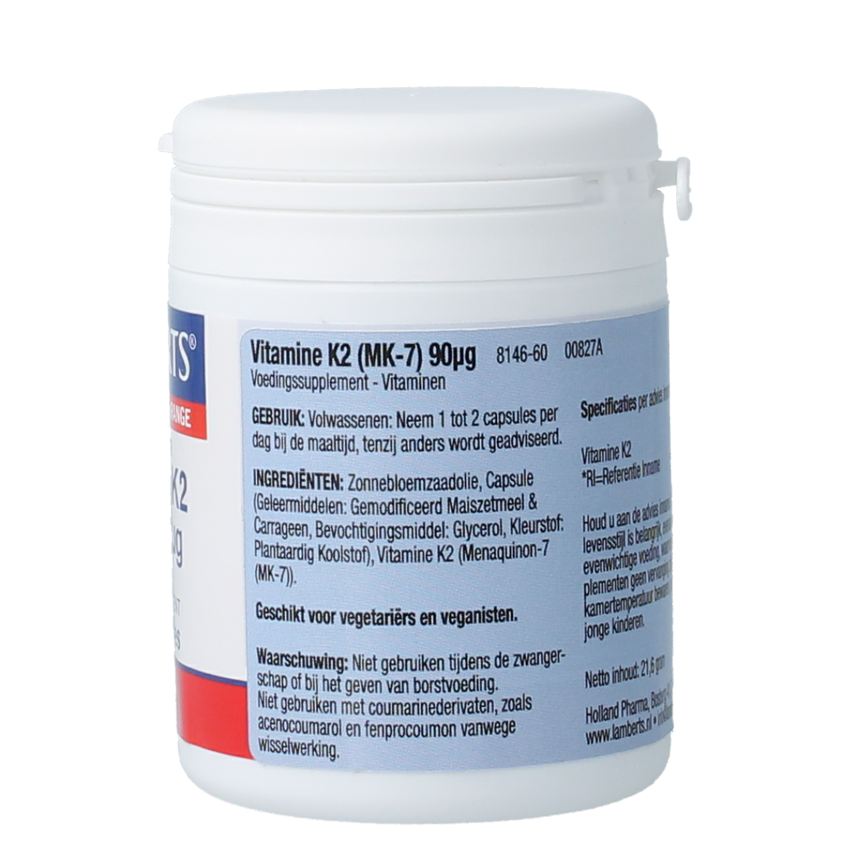 Lamberts Vitamine K2 90mcg 60.00 Capsules