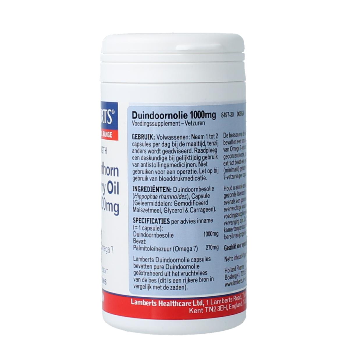 Lamberts Duindoornolie 1000mg 30.00 Capsules