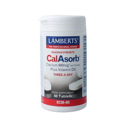 Lamberts CalAsorb (calciumcitraat) en vitamine D3 60.00 Tabletten