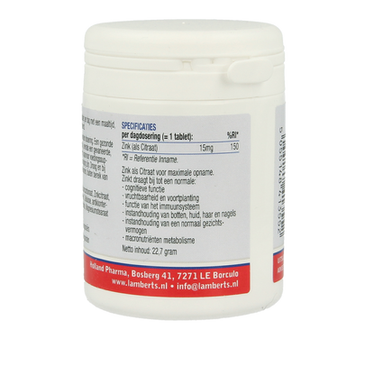 Lamberts Zink citraat 15mg 90 Tabletten