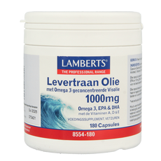 Lamberts Levertraanolie 1000mg 180.00 Capsules