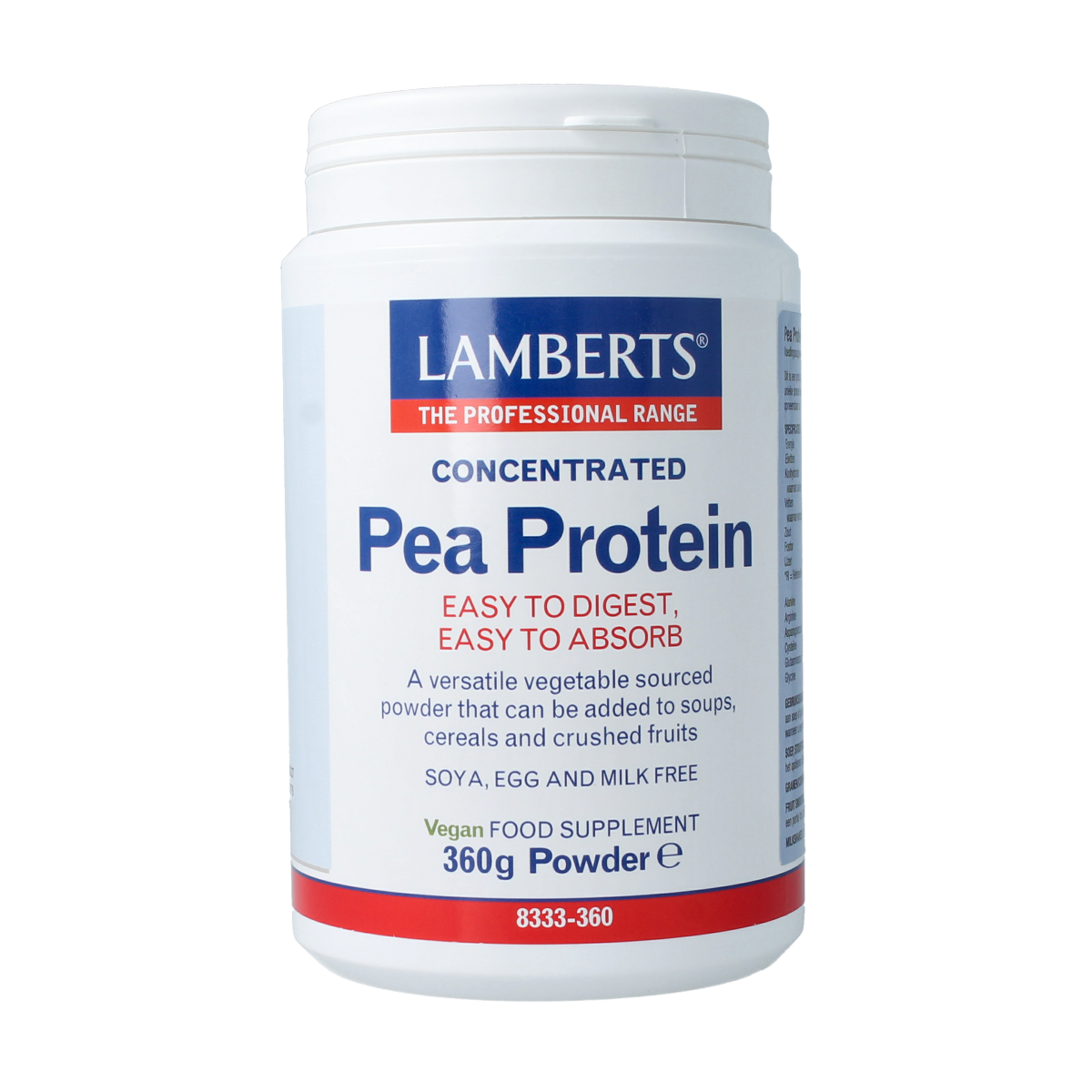Lamberts Pea proteinepoeder 360.00 Gram