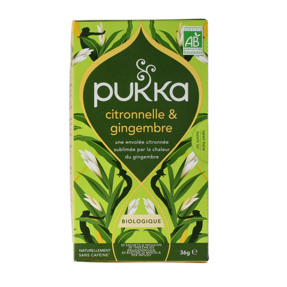 Pukka Lemongrass & ginger thee bio 20.00 Zakjes