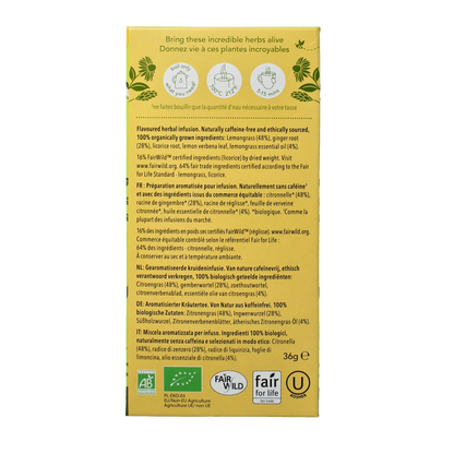 Pukka Lemongrass & ginger thee bio 20.00 Zakjes