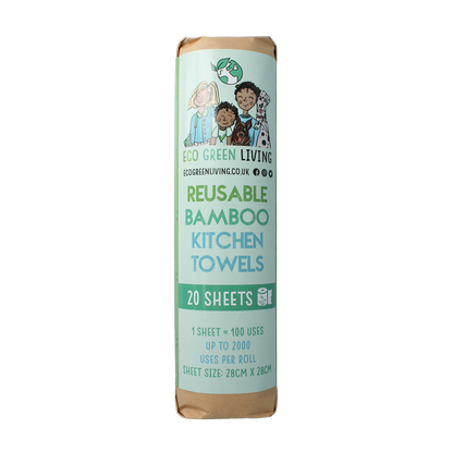 Eco Green Living Keukenrol bamboo 20 vellen 1.00 Rol