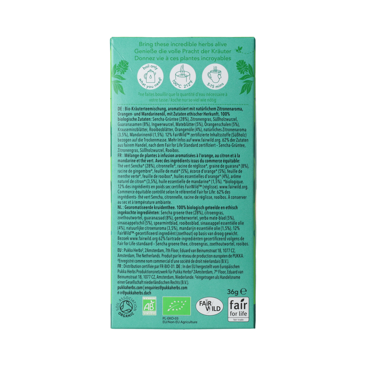 Pukka Citrus Yerba Green bio 20.00 Zakjes