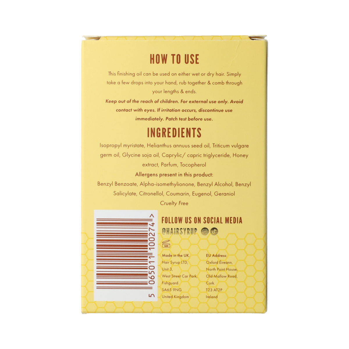 Hair Syrup Hair syrup honey dew 50.00 Milliliter