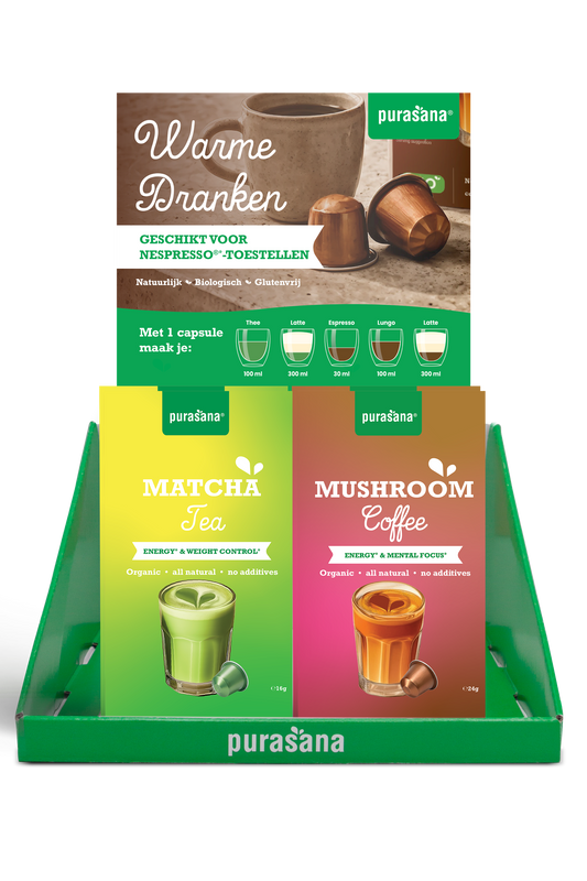 Purasana Hot Drinks Display Nespresso capsules gevuld 0