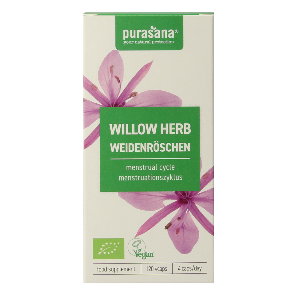 Purasana Wilgenroosje vegan bio 120.00 Vegetarische capsules