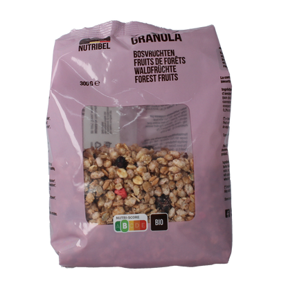 Nutribel Granola bosvruchten bio 300.00 Gram