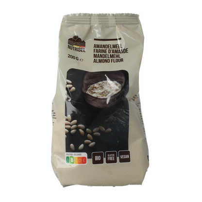 Nutribel Amandelmeel glutenvrij bio 200.00 Gram