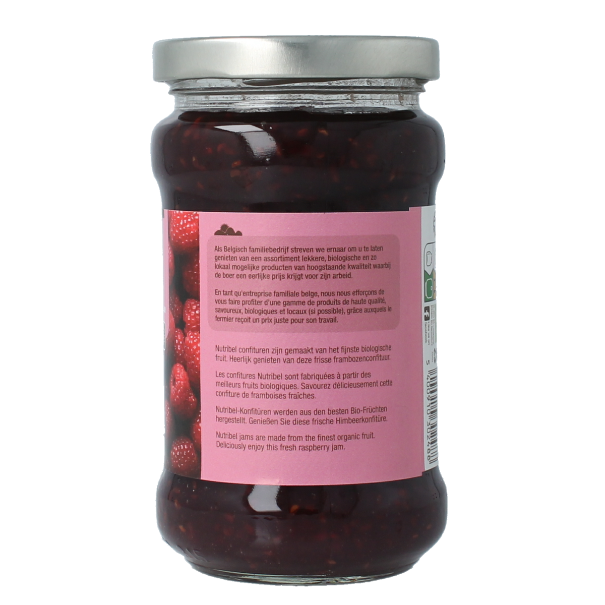 Nutribel Frambozen confituur bio 340.00 Gram