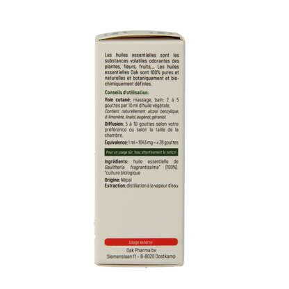 Oak Wintergroen bio 10.00 Milliliter