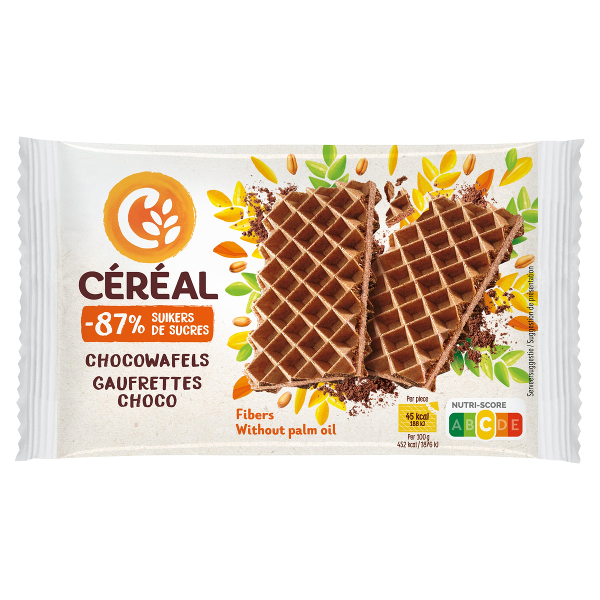 Cereal Chocowafels minder suikers 90.00 Gram
