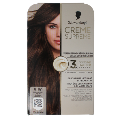 Schwarzkopf Creme supreme 5-60 bruin 1.00 Stuks