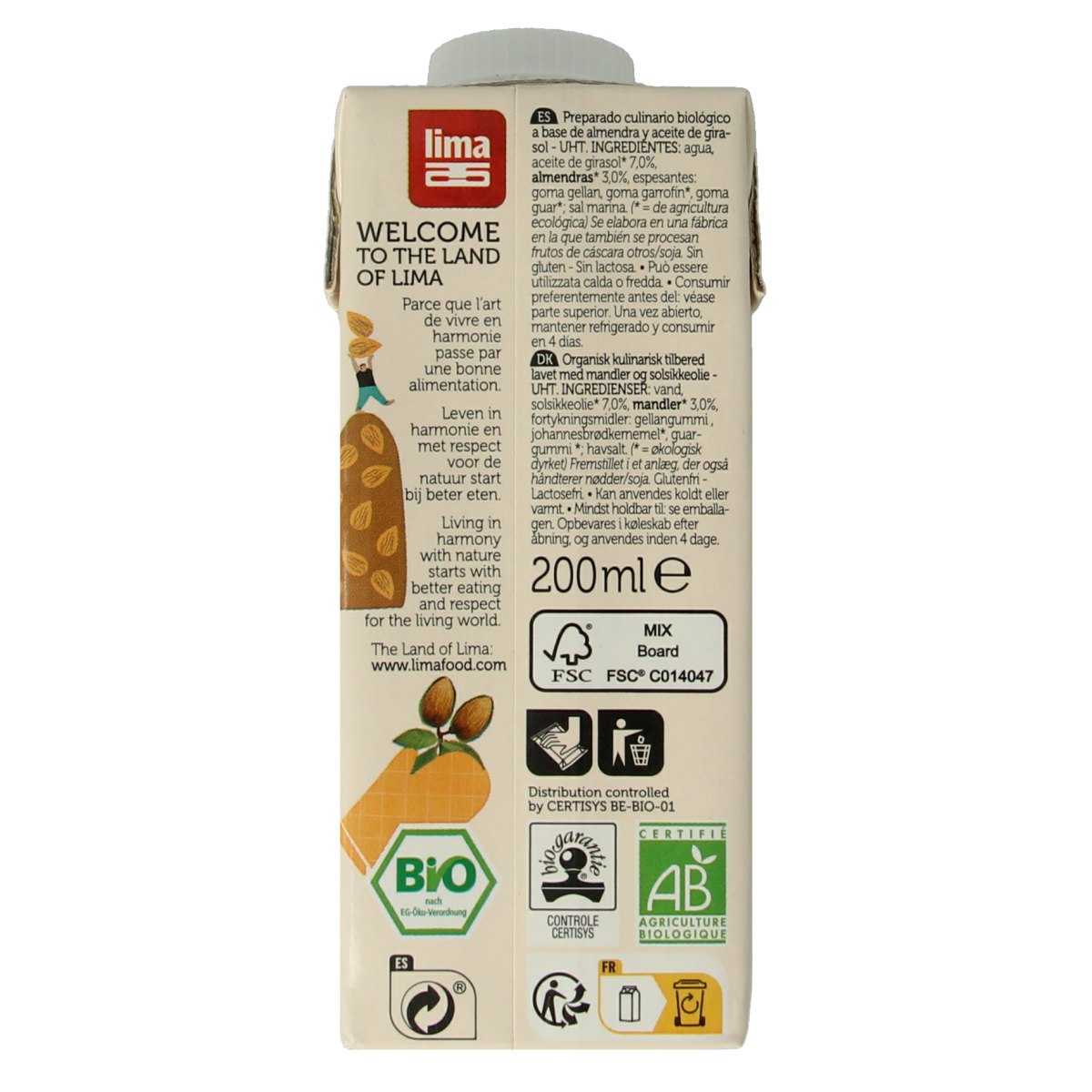 Lima Almond cuisine bio 200.00 Milliliter