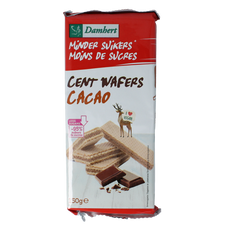 Damhert Centwafers chocolade low carb 150.00 Gram