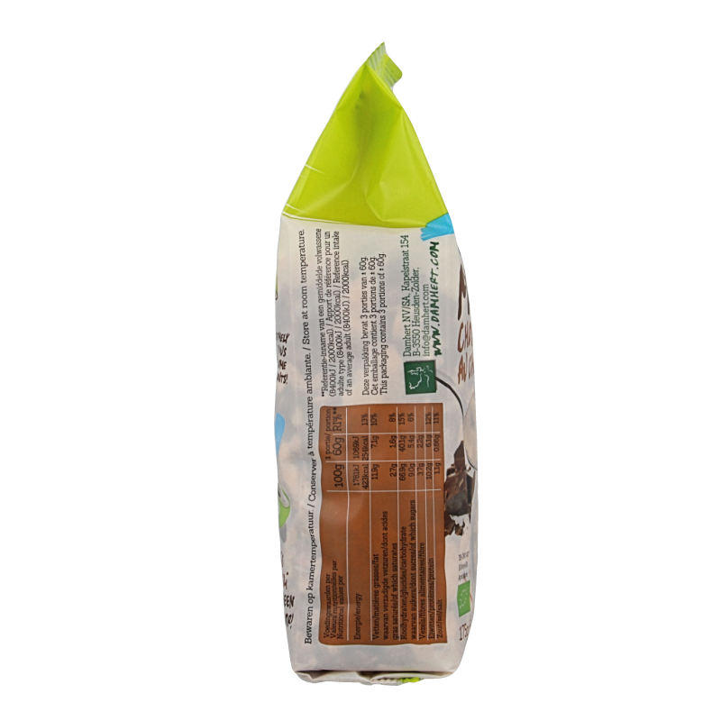Damhert Muesli chocolade glutenvrij bio 175 Gram