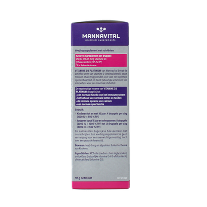 Mannavital Vitamine D3 platinum 100 Milliliter