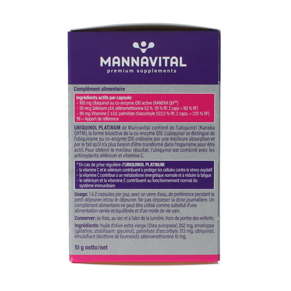 Mannavital Ubiquinol platinum 60.00 Capsules