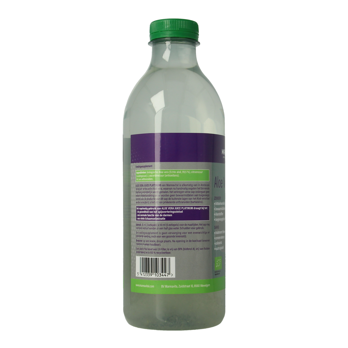 Mannavital Aloe vera juice bio 1.00 Liter