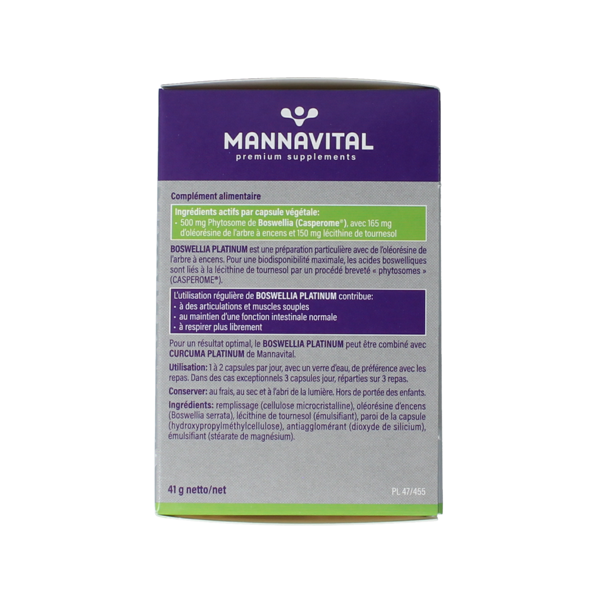 Mannavital Boswellia platinum 60.00 Vegetarische capsules