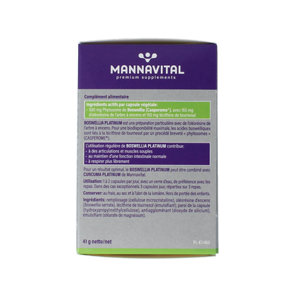 Mannavital Boswellia platinum 60.00 Vegetarische capsules