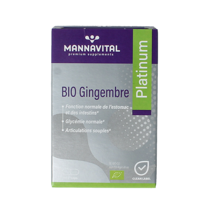 Mannavital Gember platinum bio 90 Vegetarische capsules