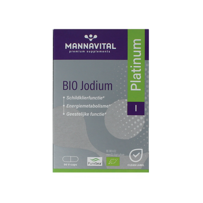 Mannavital Jodium platinum bio 90.00 Vegetarische capsules