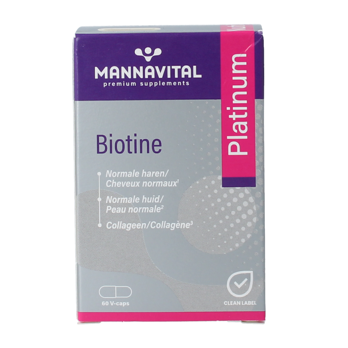 Mannavita Biotine platinum 60.00 Vegetarische capsules