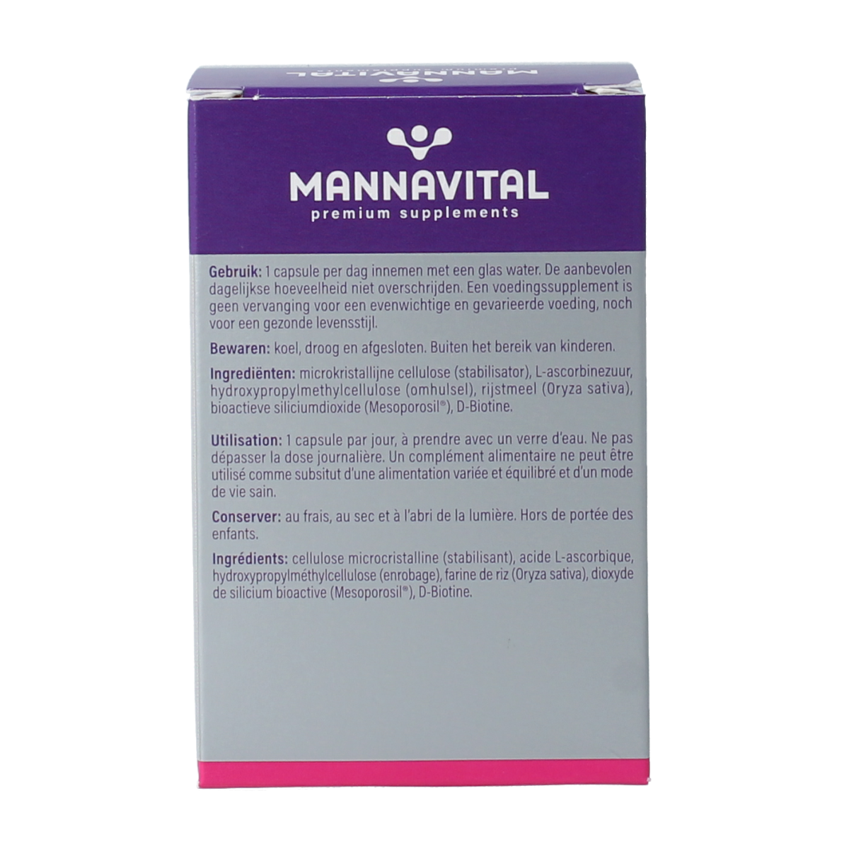 Mannavita Biotine platinum 60.00 Vegetarische capsules