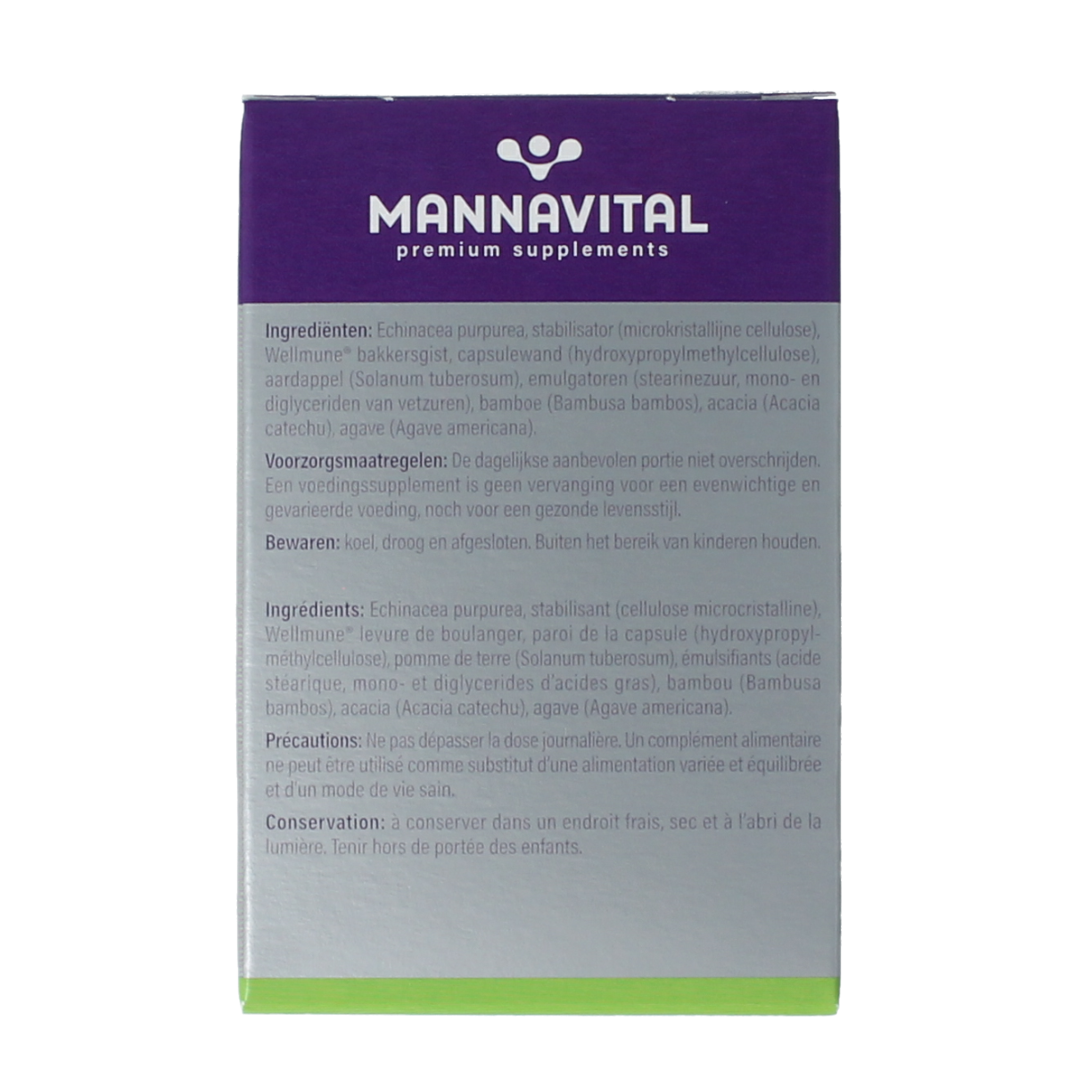 Mannavital Echinacea platinum 60.00 Vegetarische capsules