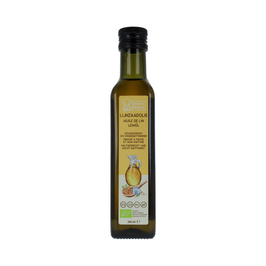 Amanprana Lijnzaadolie bio 250.00 Milliliter