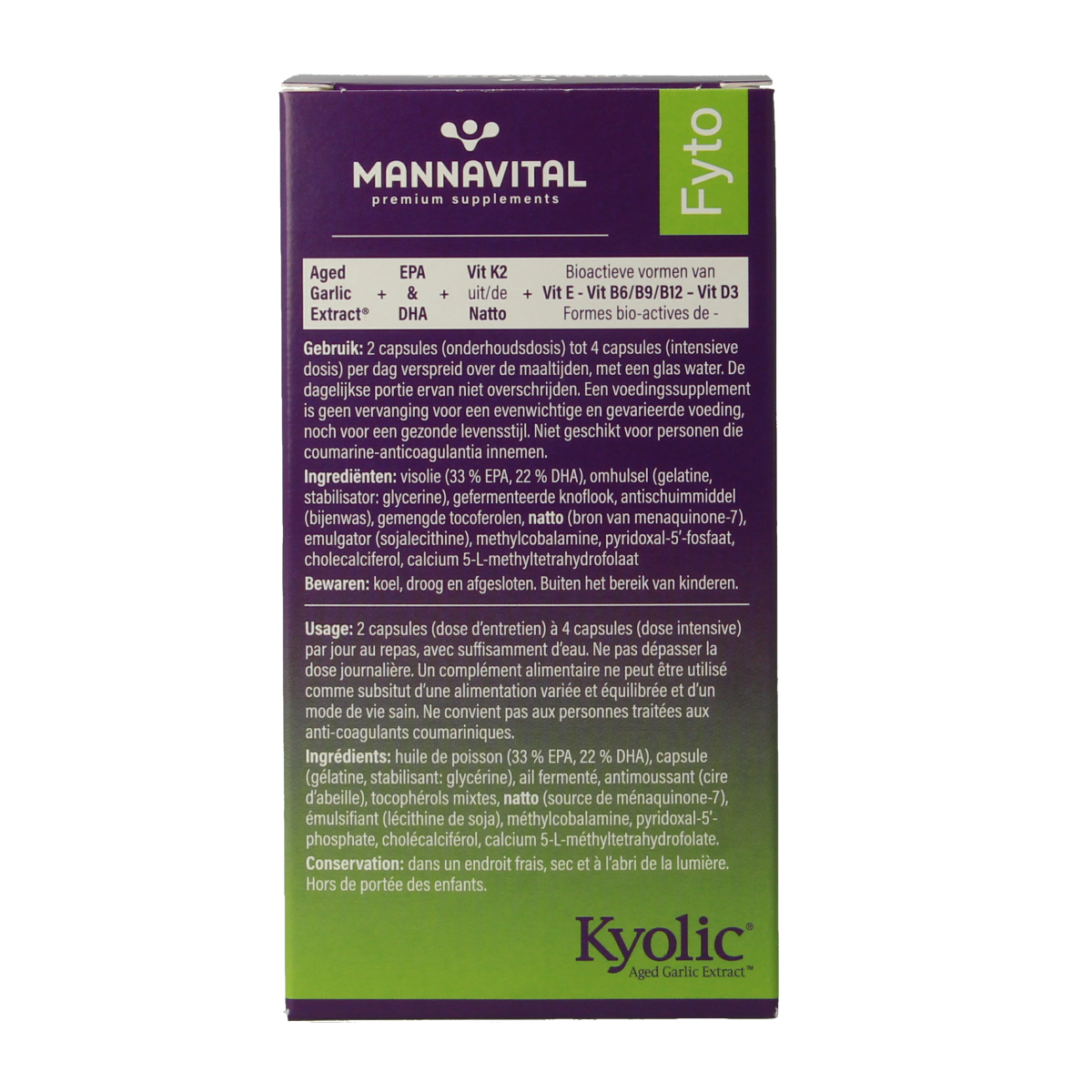 Mannavital Kyolic EPA & K2 80.00 Capsules