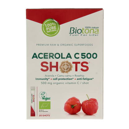 Biotona Acerola C 500 shots 2.2 gram bio 20 Stuks