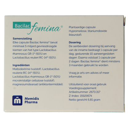 Memidis Pharma Bacilac femina 30.00 Capsules