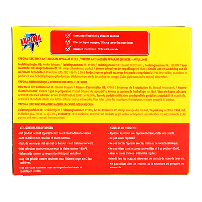 Vapona Anti mug stekker 45 nachten 1.00 Stuks