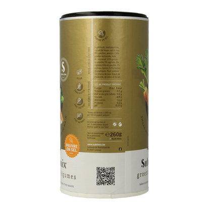 Sublimix Groentebouillon zoutarm glutenvrij 260 Gram