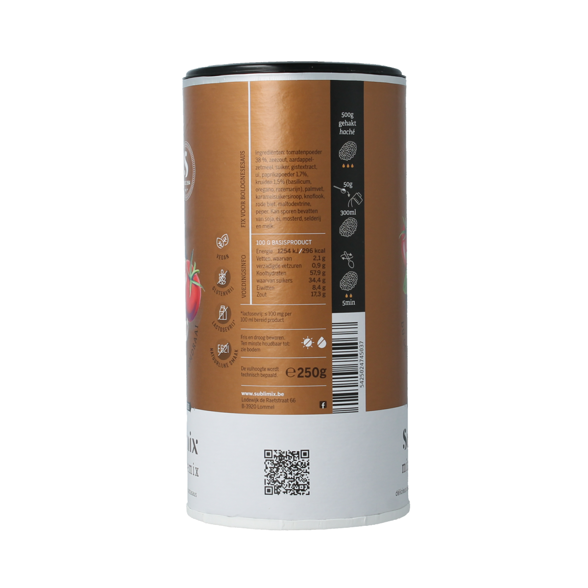 Sublimix Bolognesemix glutenvrij  250.00 Gram