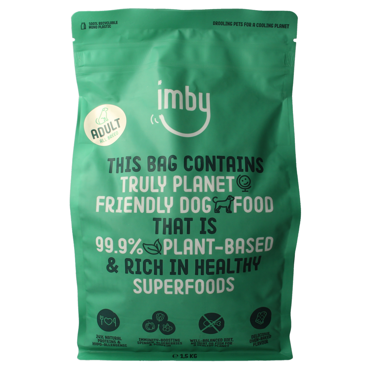 Imby Pet Food  Hondenbrokken adult vegan 1500.00 Gram